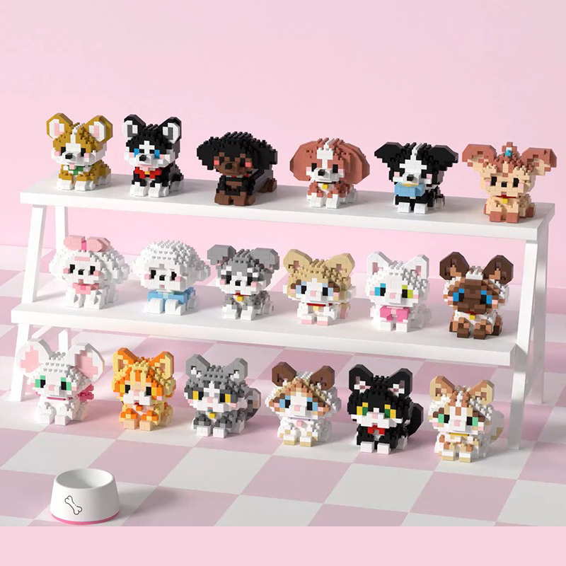 cute cat micro building block set – Smoontoys