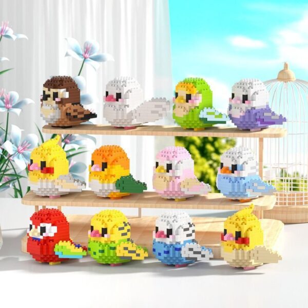 Cute parrot micro building block