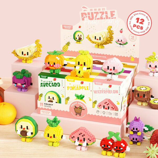 Cute fruits micro building block