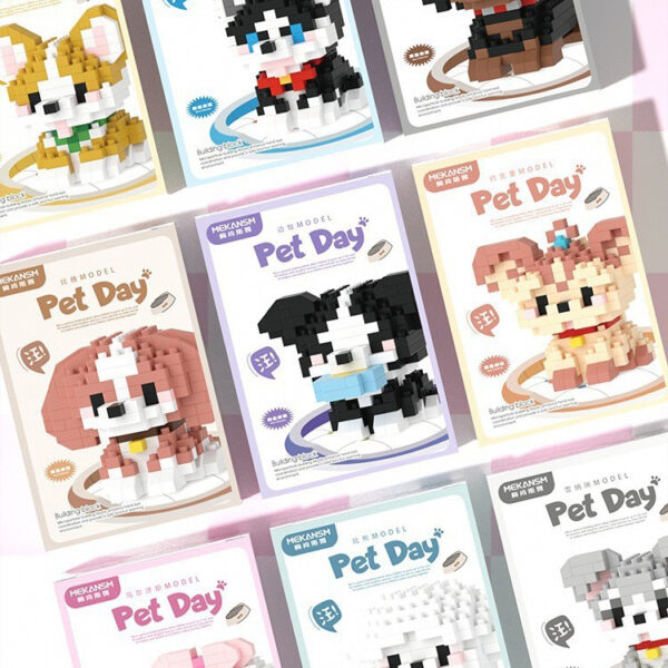 cute dog micro building block set - Image 3
